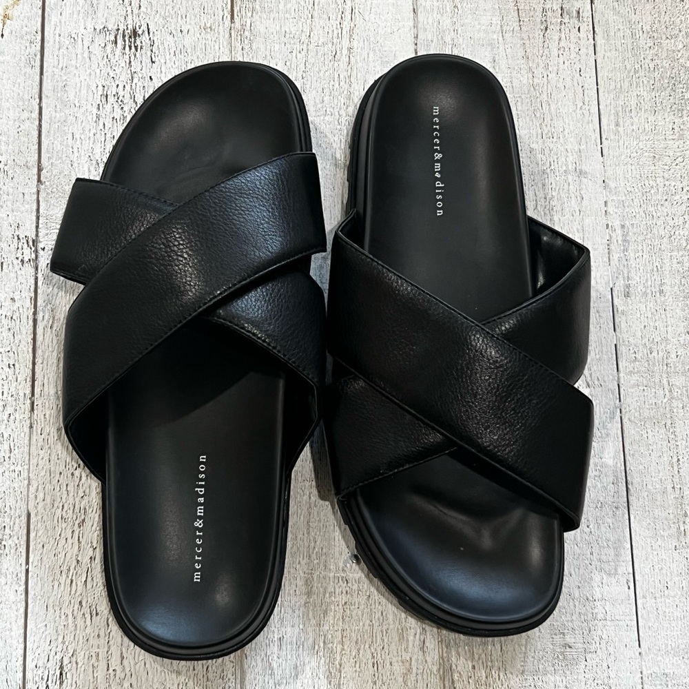 Mercer & Madison black slides